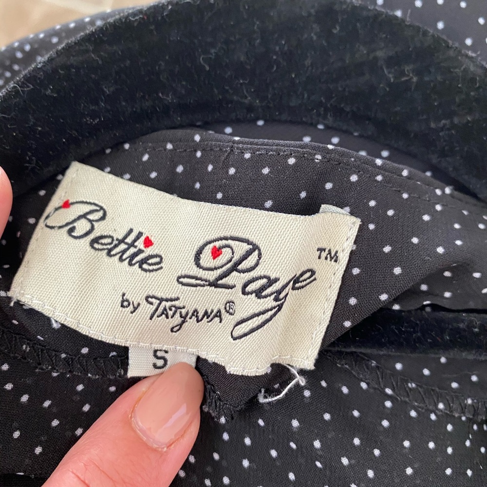 Bettie Page sheer polka dot top